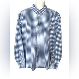 J. Crew Blue and White Gingham Casual Button Down Shirt- XXL